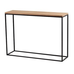 Konsole ISABELL Massivholz Gestell Metall schwarz