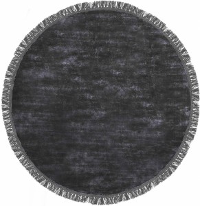Teppich LUNA MIDNIGHT RUNDE handgemachte Samt glatt für Schlafzimmer