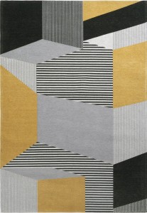 Teppich METROPOLIS YELLOW moderner Designer für Wohnzimmer
