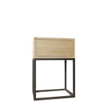 Nachttisch MANGO Holz Metall Loft für Schlafzimmer