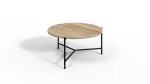 Runder Couchtisch Aversa für Wohnzimmer Metallbeine hölzerne Minialist Countertop