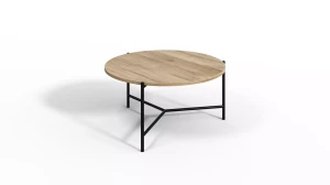 Runder Couchtisch Aversa für Wohnzimmer Metallbeine hölzerne Minialist Countertop