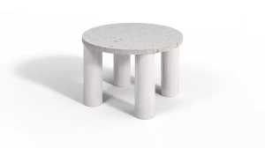 Mao-Couchtisch mit runder konkreter Countertop-Mikrozement-Architekturmetallgestell