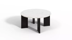 Runde Palme Couchtisch-Naturstein-exklusiver Marmor-Konglomerat-Quarz-Couchtisch