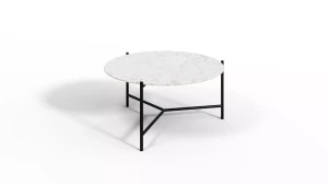 Couchtisch Aversa Runde Arbeitsplatte Marmor Granit Konglomerat Quarz Glamour Metall