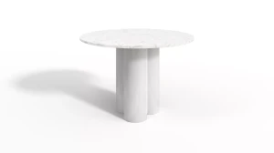 Runder Tisch COMO-Metallkonstruktions-Marmor Countertop-Quarz-Konglomerat mit moderner Glamour-Art