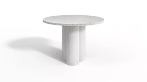 COMO Metallrunder Tisch mit architektonischem Beton-Morcement Countertop für Esszimmer-Wohnzimmer