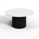 Runde Fano-Metallcouchtisch-Quarz-Konglomerat-Marmor Countertop