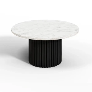 Runde Fano-Metallcouchtisch-Quarz-Konglomerat-Marmor Countertop