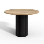 Runde Oreo-Tabelle mit hölzerner Countertop-modernem Metallbau