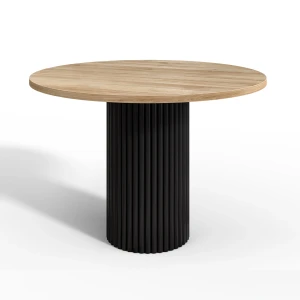 Runde Oreo-Tabelle mit hölzerner Countertop-modernem Metallbau
