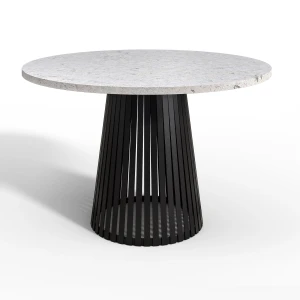 AMALFI-Tabelle mit runder Tischplatte Mikrozement-Architekturmodernes minimalistisches