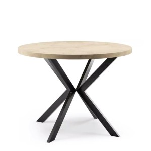 Runde Tisch Finnland Durchmesser 90 cm Beine schwarz Loft ausziehbar