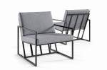Sonnen-Grau-Metall-Terrassen-Sessel für Gartenmöbel