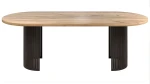 Pinky ovale Tabelle für modernes Küchen-Wohnzimmer und Esszimmer-Metallschwarze Beine