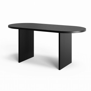 Amalfi-Tabelle mit ovalen geformten hölzernen Metallbeinen modern (1)