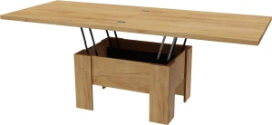 Verwandlungstisch TIM 100×80 cm – ausziehbar auf 200 cm, höhenverstellbar 53–78 cm, Couchtisch & Esstisch, moderne Optik