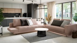 Runder Couchtisch für das Wohnzimmer Norway fi 58, 75, 90 cm in den Farben: Gold Craft Oak, Lancelot, Cashmere und weitere (1)