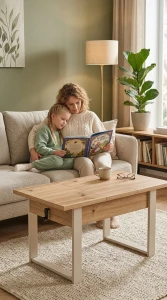 Verwandlungstisch TIM 100×80 cm – ausziehbar auf 200 cm, höhenverstellbar 53–78 cm, Couchtisch & Esstisch, moderne Optik (1)