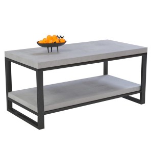 Couchtisch HANA nach Maß Beton CIRE Gestell Metall schwarz
