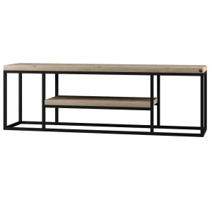 TV-Schrank IGLO Maß Massivholz Gestell Metall schwarz